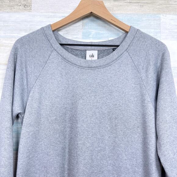 Cabi Flashdance Sweater Dress Gray French Terry Drop Waist 3459 Womens Small - Picture 2 of 9